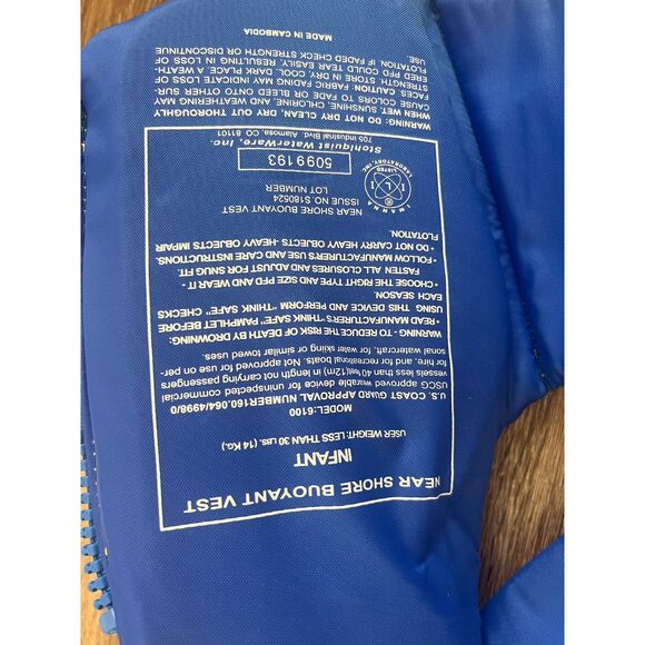 Stohlquist Infant Life Jacket (8-30lbs), US Coast Guard Approved - Picture 5 of 5